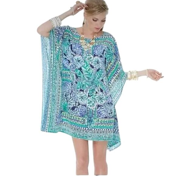 Lilly Pulitzer Linda Marie Silk Caftan XS/S - Picture 3 of 6